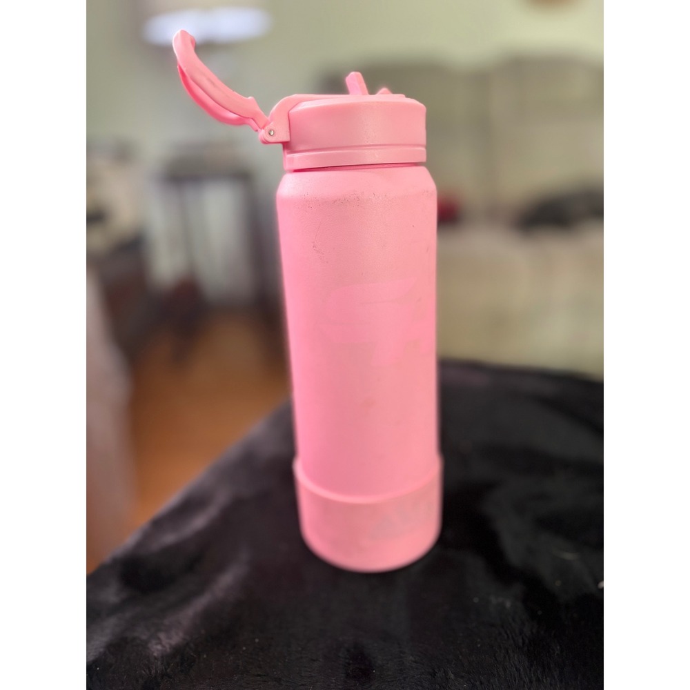 Hydrapeak Pink Insulated Stainless Steel Water Bottle with Straw Lid and Boot